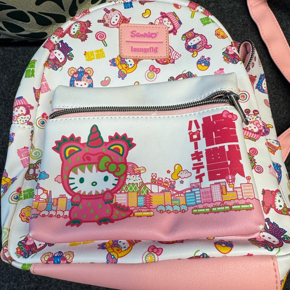 Sanrio Colorful Kids Backpack with Pink Accents